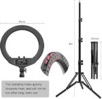 MJ45 18-Inch RGB LED Ring Light with Tripod Stand & Phone Holder, Touch and Remote Control, Adjustable Brightness & Color Temperature for YouTube, Live Streaming, Makeup & Photography - Image 3