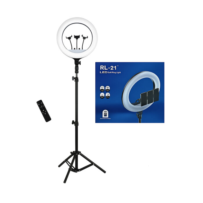 RL-21 LED Ring Light, 21 Inch Soft Ring Light for Smartphones, Camera, YouTube TikTok Videos with Tripod & 3 phone Holders - Image 4