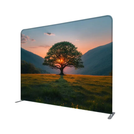 Xria Tension fabric backdrop Cloth 3×3 meters 9.84ft double Side Printing Design Straight Tension Fabric Backdrop for Photobooth Birthday Party and Wedding Decoration