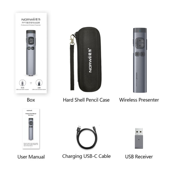 Norwii N97s TV Screen Presentation Clicker for powerpoint presentations, powerpoint clicker, Presentation Remote, Bluetooth Wireless Presenter, Digital Pointer for TV Screen Under Win/Mac - Image 9