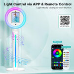 Xria XR-Z1 iPad Photo Booth with Remote & APP Control | RGB Ring Light Selfie Booth Stand - Image 2