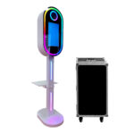 technowhale TW-OV156 Portable Mirror Photo Booth with 15.6in LCD Touch Screen Selfie Photobooth Selfie Machine with Flight Case