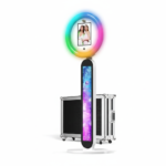 Xria XR-P1V iPad Photo Booth with Remote & APP Control | RGB Ring Light Selfie Booth Stand