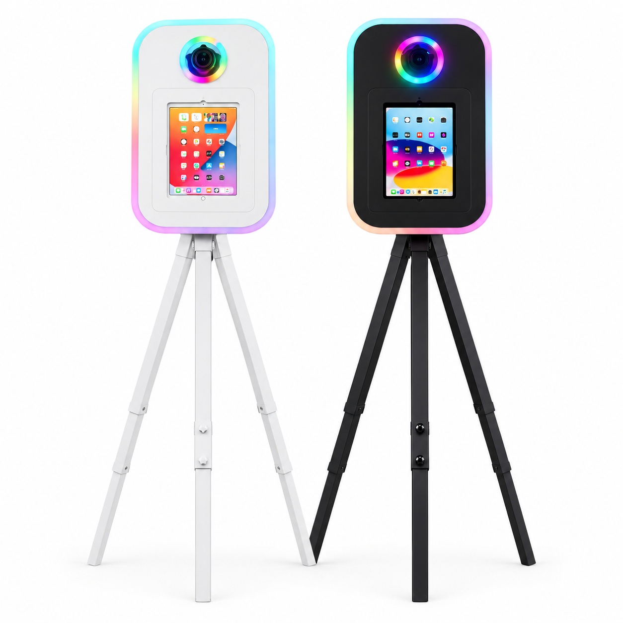 TechnoWhale TW-DSLR-IP04 BW TechnoWhale TW-DSLR-IP04 Adjustable Tripod iPad & DSLR Photo Booth Shell with Flight Case - Image 1